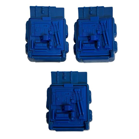 Gi Joe Blue Radio Backpack for 12 inch Action Figures Lot Of 3 Vintage - Picture 1 of 7